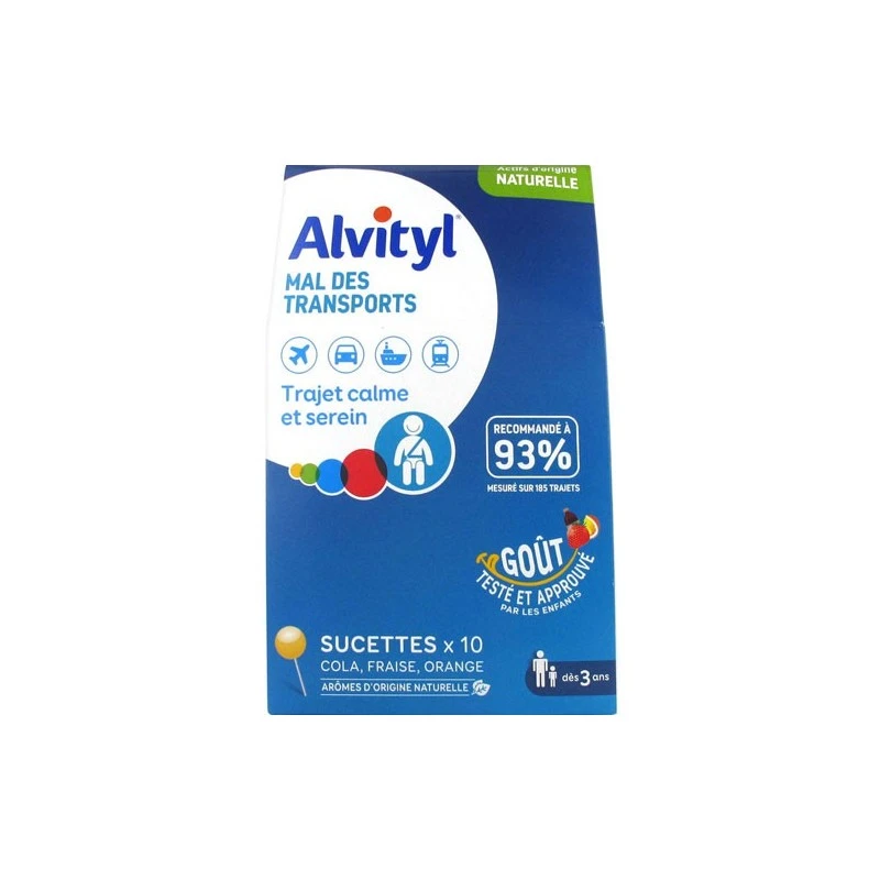 ALVITYL MAL DES TRANSPORTS 10 SUCETTES URGO