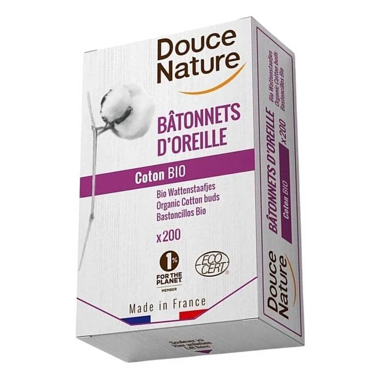 BÂTONNETS D'OREILLE BIO X 200 DOUCE NATURE