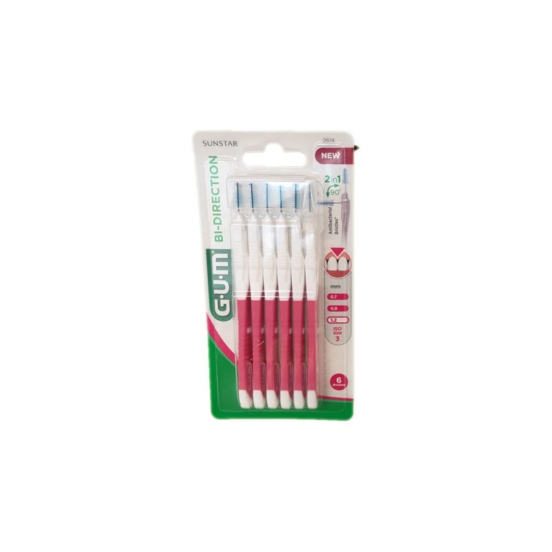 BROSSETTES INTERDENTAIRES BI-DIRECTION 1.2mm GUM – Image 2