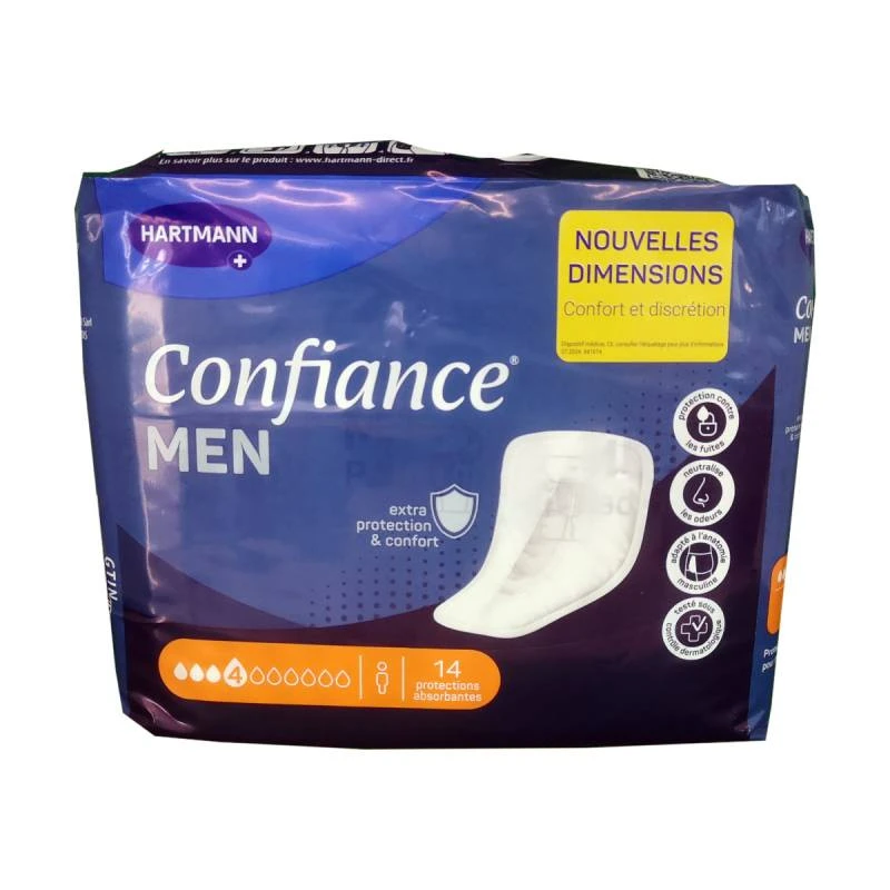 CONFIANCE MEN 14 PROTECTIONS EXTRA TAILLE 4 HARTMANN