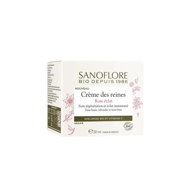 CREME DES REINES ROSE ÉCLAT BIO 50ML SANOFLORE