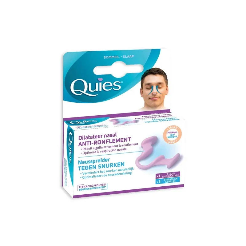 DILATATEUR NASAL ANTI RONFLEMENT Taille Petit/Moyen QUIES – Image 2