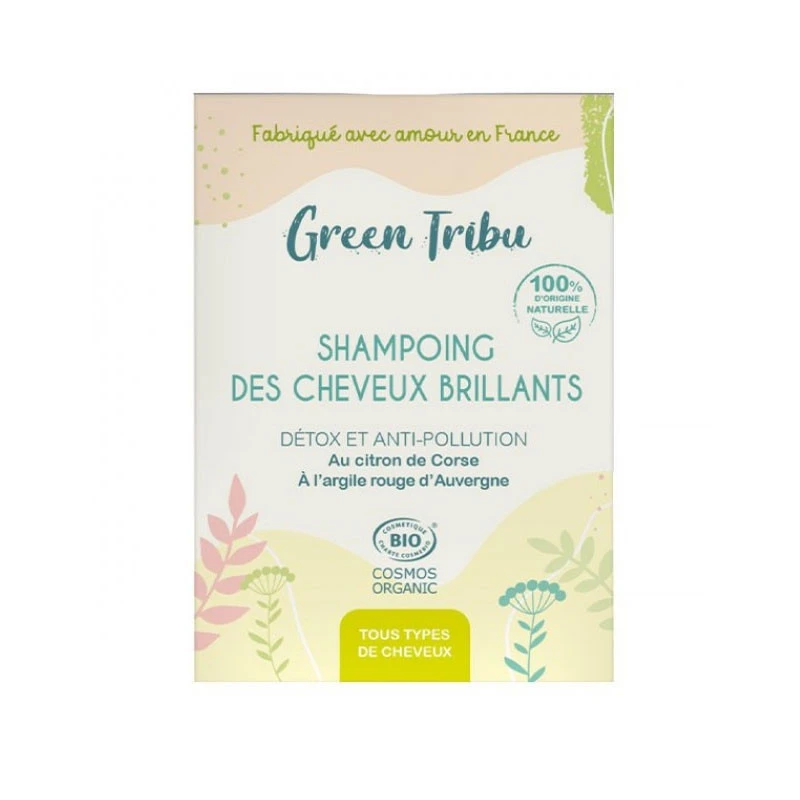 GREEN TRIBU SHAMPOOING SOLIDE DES CHEVEUX BRILLANTS BIO 85G