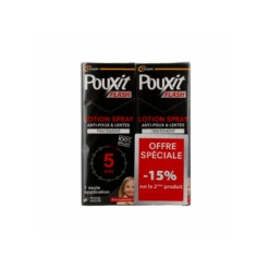 LOTION SPRAY FLASH ANTI POUX Et LENTES LOT 2X150ML POUXIT