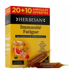 FATIGUE IMMUNITÉ 30 AMPOULES HERBESAN