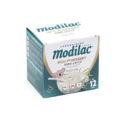 MON 1ER DESSERT SANS LAIT NATURE +12 MOIS 10 SACHETS MODILAC