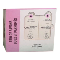 NOTES DE LAIT D'AMANDE TRIO SAVONS SURGRAS 3 X 200G ROGE CAVAILLES