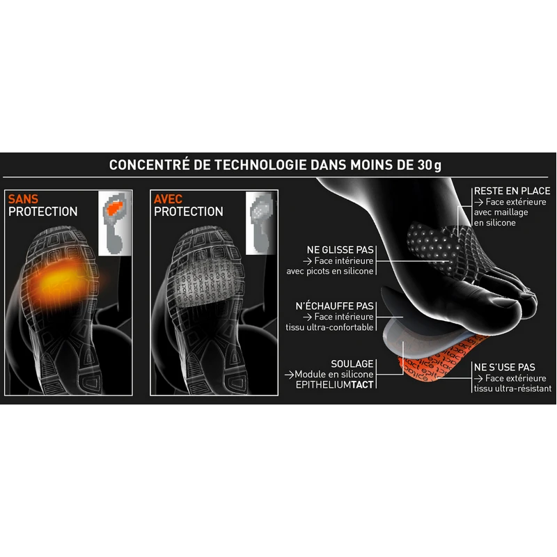 PROTECTIONS PLANTAIRES EPITHELIUM TACT 05 Taille L EPITACT SPORT – Image 2
