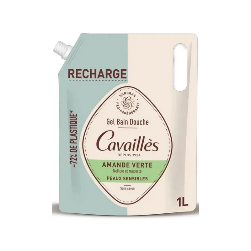 RECHARGE GEL BAIN DOUCHE AMANDE VERTE 1L ROGE CAVAILLES
