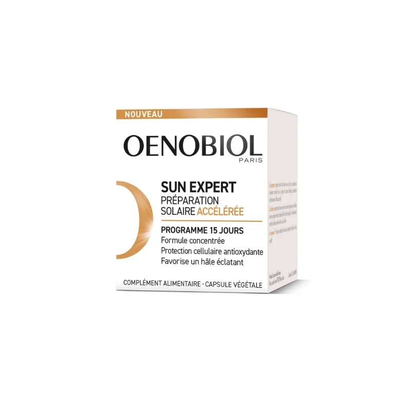 SUN EXPERT PREPARATEUR SOLAIRE ACCÉLÉRÉE 15 CAPSULES OENOBIOL
