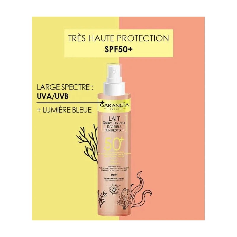 SUN PROTECT LAIT DOUCEUR INVISIBLE SPF50+ 150ML GARANCIA – Image 2