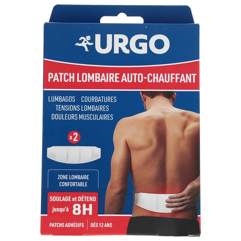 URGO PATCH LOMBAIRE AUTO-CHAUFFANT 8H X2