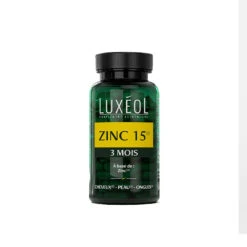 ZINC 15 CHEVEUX PEAU ONGLES 90 GELULES LUXEOL